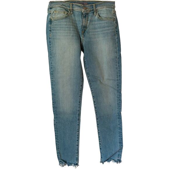 Joe's Jeans Skinny Ankle Raw Hem Light Wash Soft Denim Jeans Women's Size 28 NWT - Picture 1 of 8